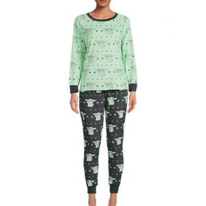 NWT Star Wars Mandalorian Grogu Baby Yoda Pajama Pants Set 2-Piece Size Small